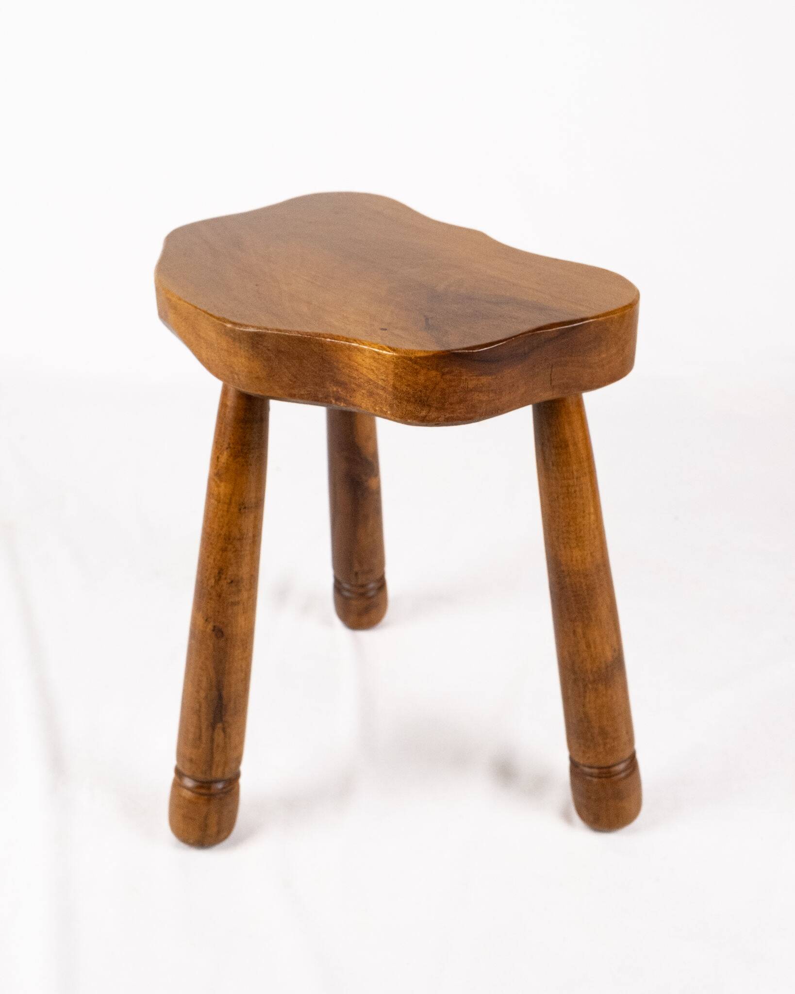 Tripod stool in free form, Brittany, 1950s
