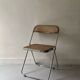 Chaise pliante Plia en chrome & cannage par Giancarlo Piretti design 1970
