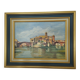 Oil painting on canvas - View of Tiber Island (Rome) - Corot style