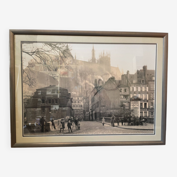 Grand cadre photo ville de Metz années 20