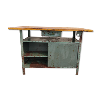 Wood and metal workbench