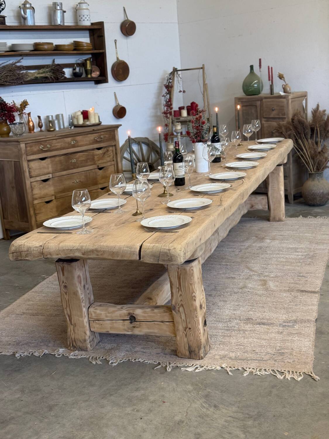 Very large renovated farmhouse table