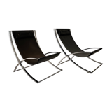 Pair of “Luisa” lounge chairs by Marcello Cuneo. 1970