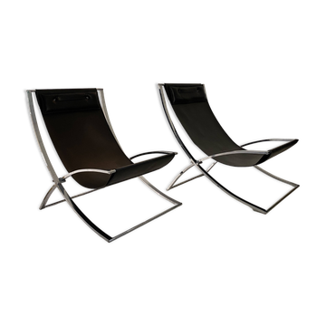 Paire de lounge chair « Luisa » de Marcello Cuneo. 1970