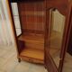 Solid wood display cabinet.