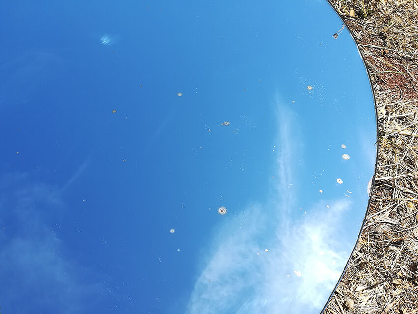 Old round mirror 90x90 cm