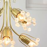Mid-Century Chandelier by Emil Stejnar for Rupert Nikoll / 1950s Austria / Flower Bouquet Light
