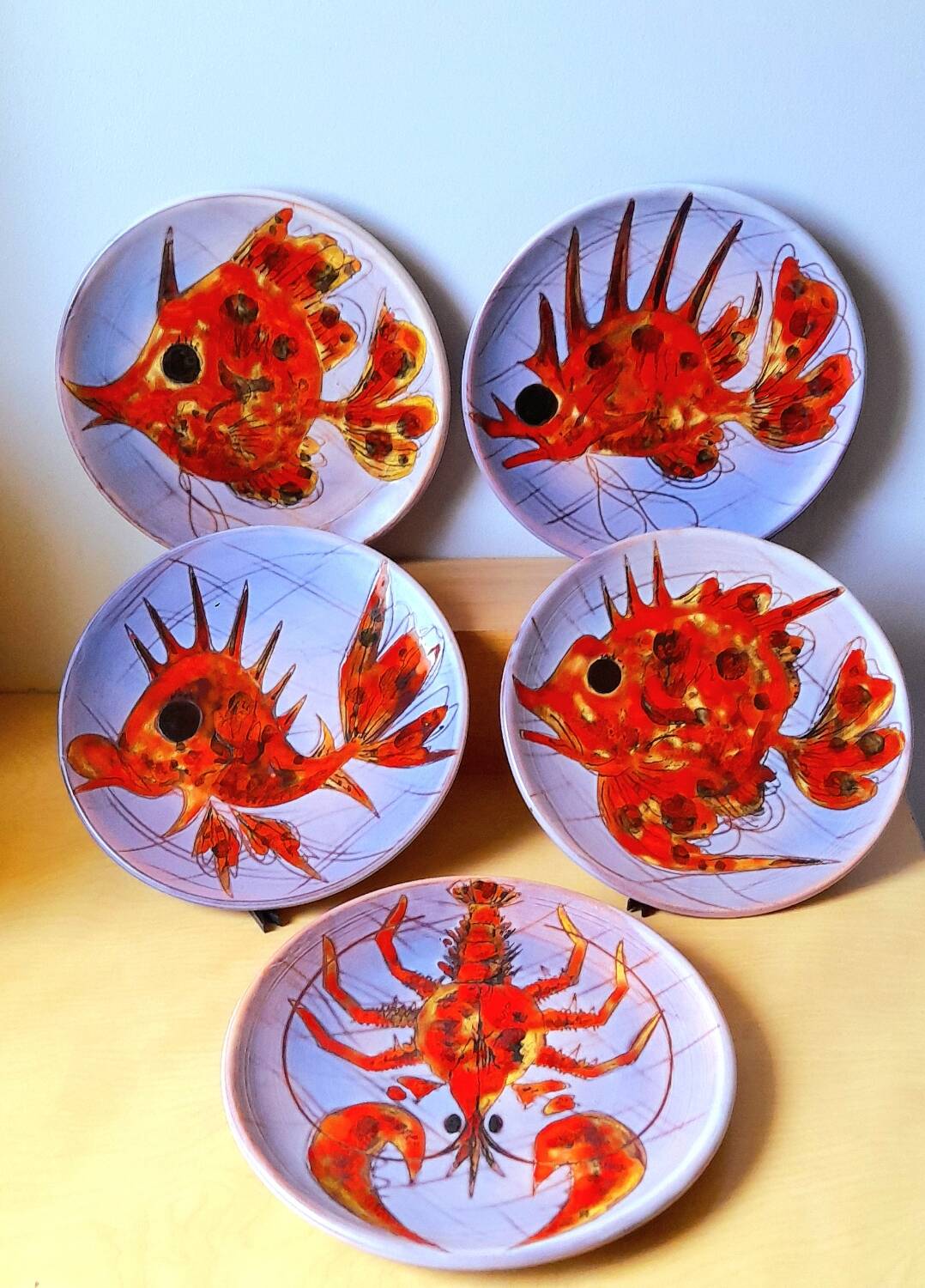 Fish plates, Brunner, Vence 1960