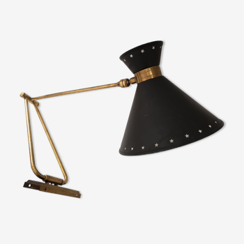 Lamp articulated gallows applique vintage mural lunel Diabolo of the 50s René Mathieu circa