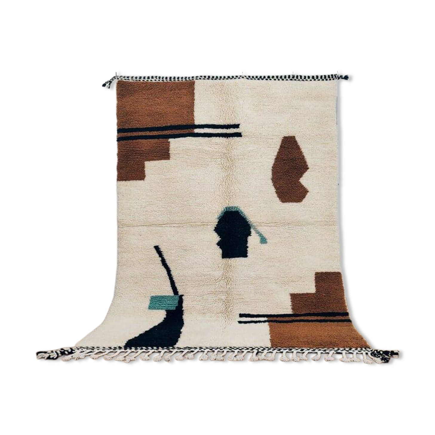 Handmade Berber rug in pure wool, size 150 x 250 cm