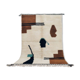 Handmade Berber rug in pure wool, size 150 x 250 cm