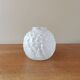 Small art deco ball vase in white glass paste