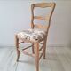 Country chair in blue toile de Jouy
