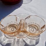 Salière Poivrière en verre moulé Rosaline