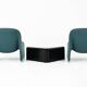 Armchairs + Alky table by Giancarlo Piretti for Anonima Castelli, years.