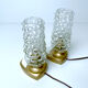 Pair of vintage table lamps, bubble glass, 70s