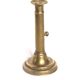 Brass candlestick with a column and bobeche.