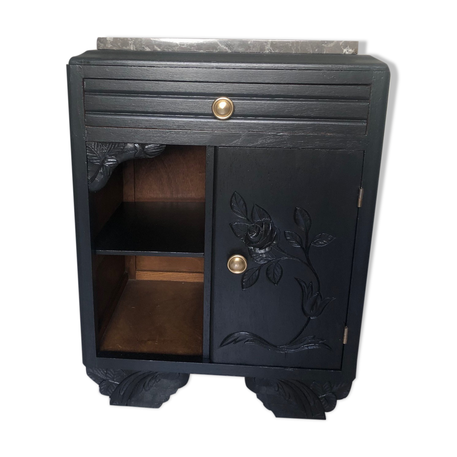 Black art deco bedside restyled
