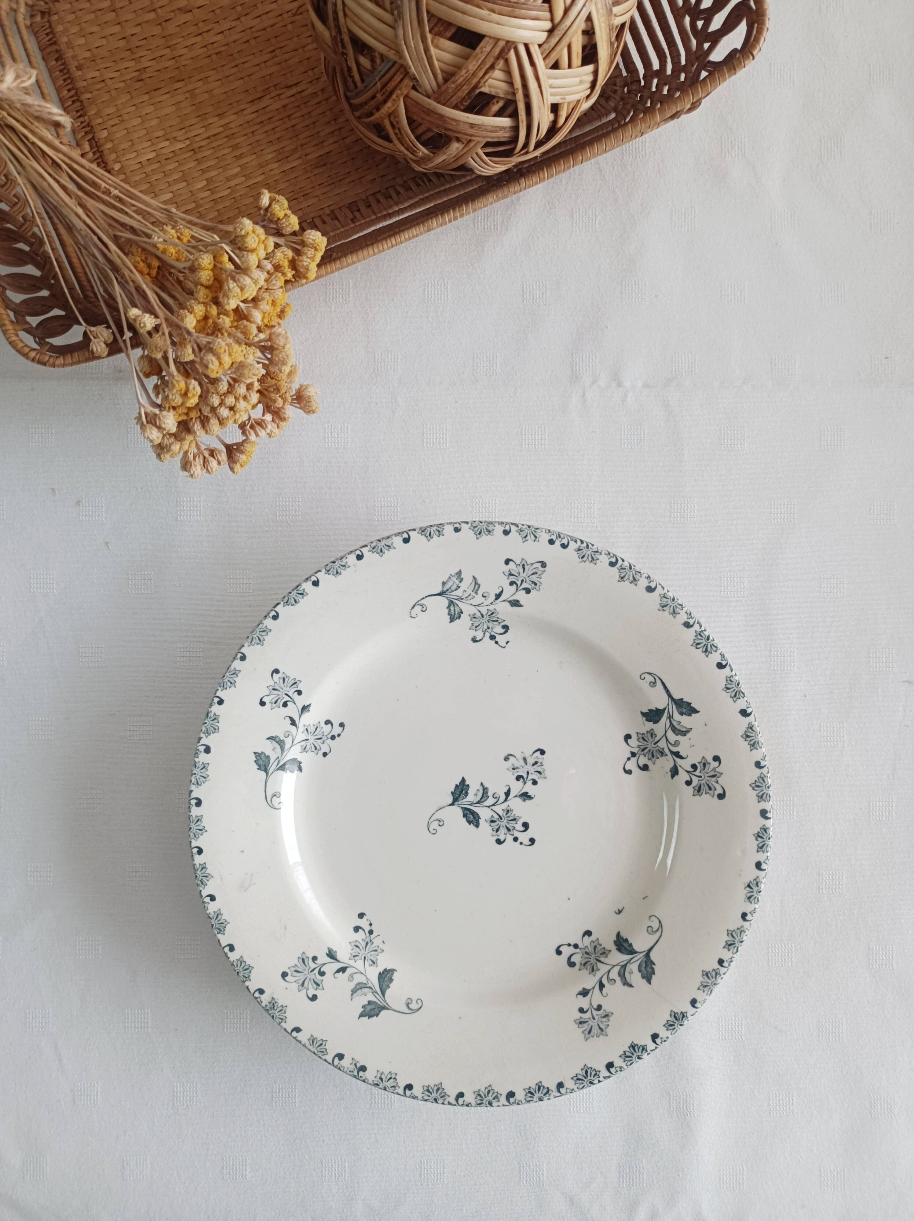 Assiette montée terre de fer Salins, Chantilly