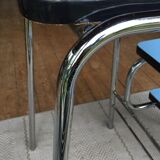 Steplady stepladder formica sky blue, 60/70s