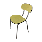 Chaise en formica jaune des années 50