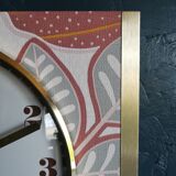 Vintage silent rectangular wall clock "Jaz Terracotta"