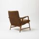 Italian lounge chair in beech and fabric, 1950s