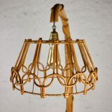 Rattan floor lamp