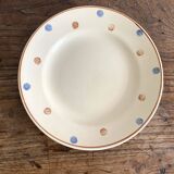 Assiettes plates  anciennes  à pois Sarreguemines