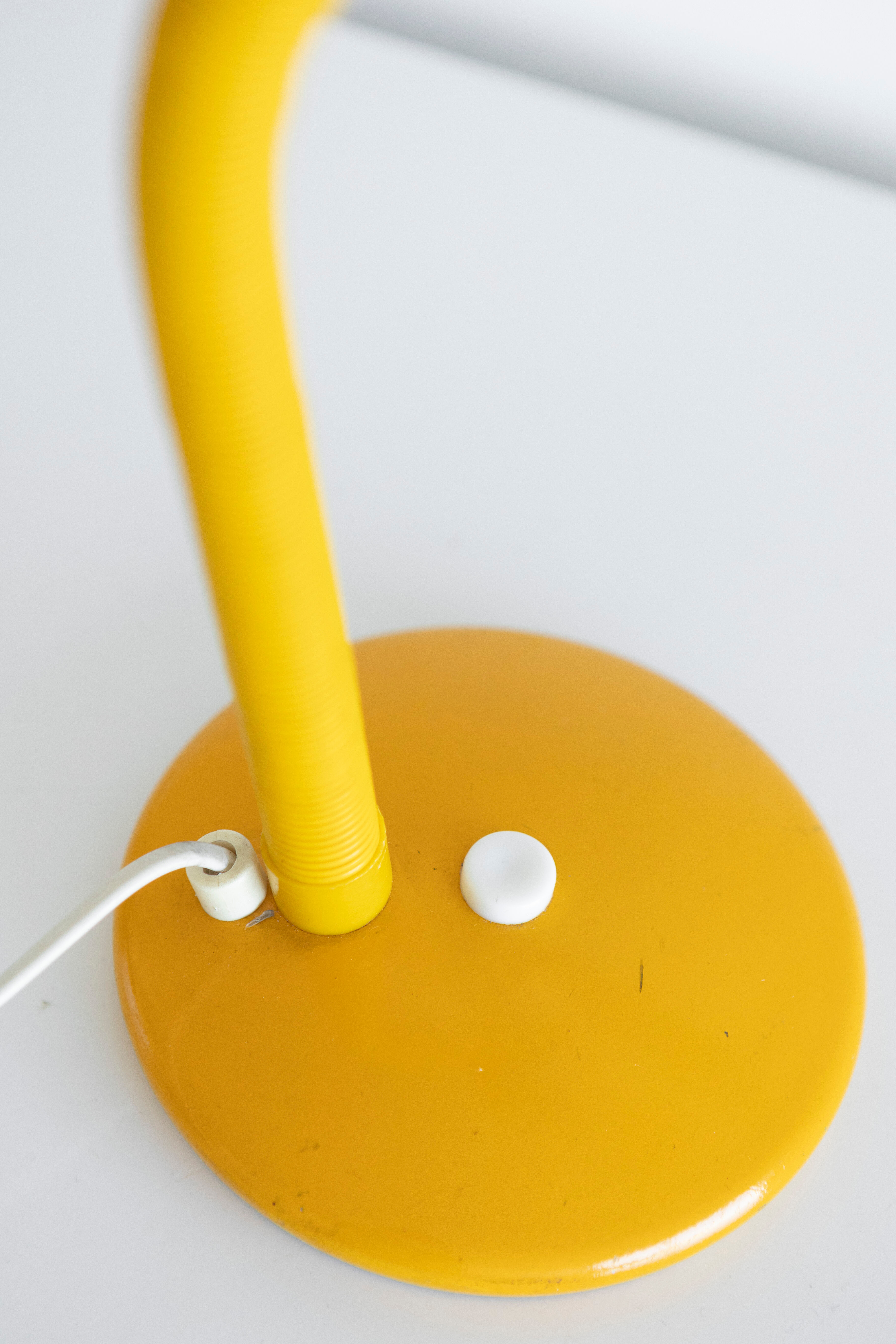 Vintage aluminor desk lamp 80 with metal yellow cap
