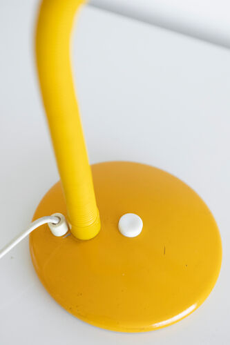 Lampe bureau aluminor vintage 80 à casquette jaune métal