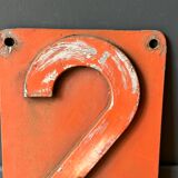 Vintage 1970's 2nd class railroad car plate