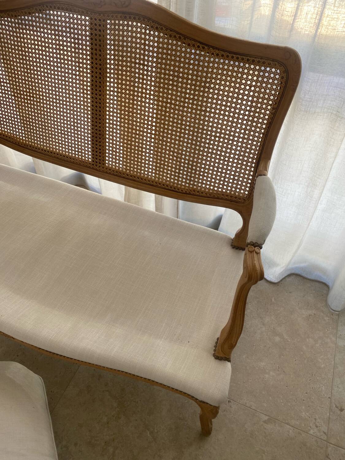 French vintage bank chair