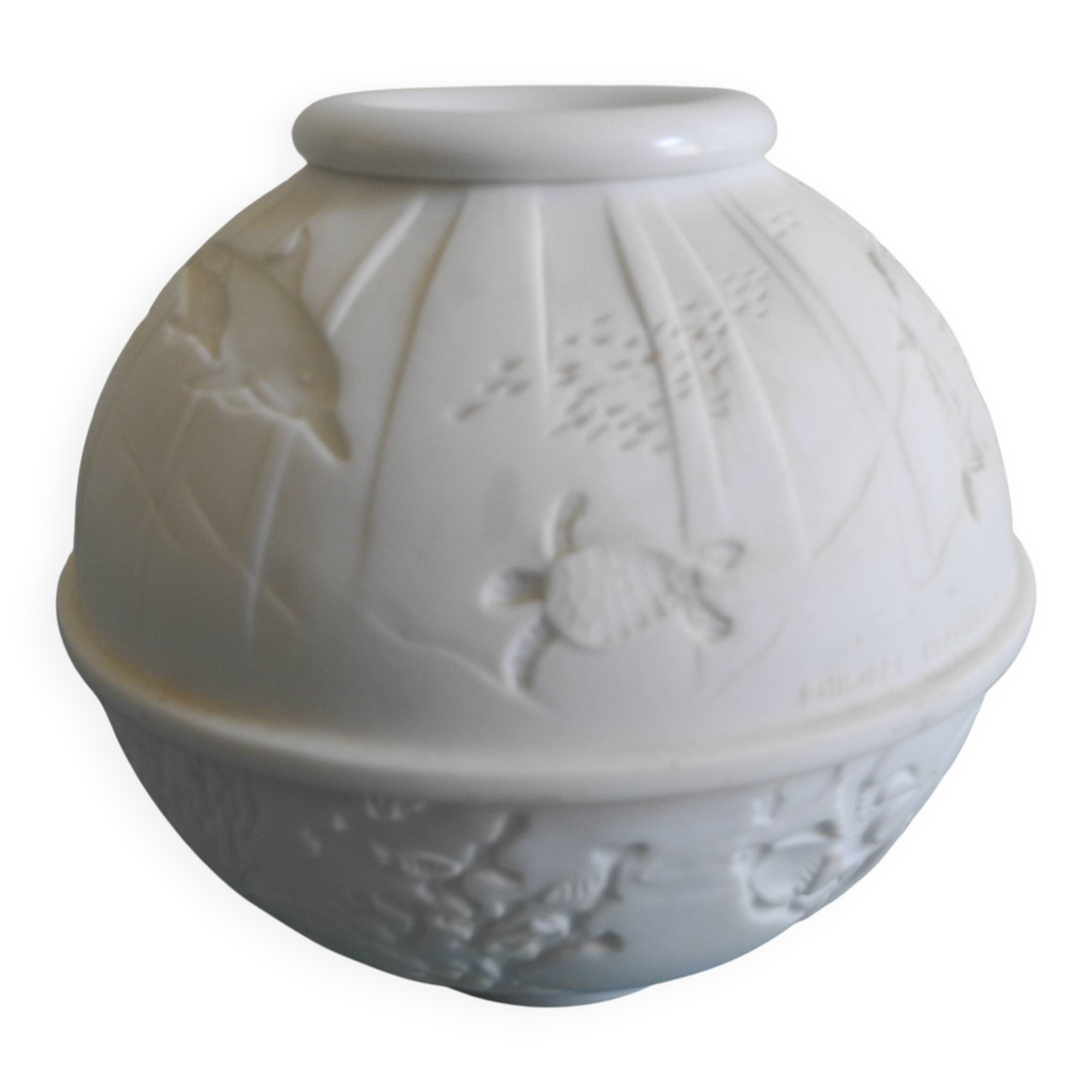 old Limoges Deshoulières porcelain tealight holder