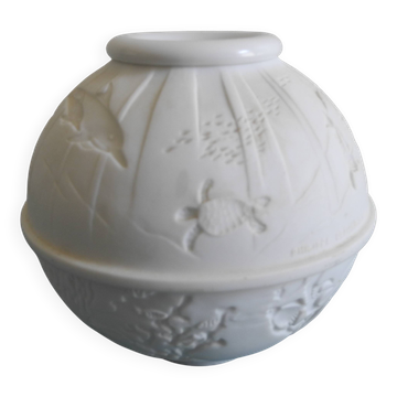 ancien photophore porcelaine Limoges Deshoulières porcelain tealight holder