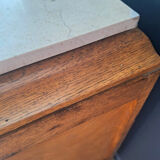 Art Deco commode, vintage antique piece with marble top.