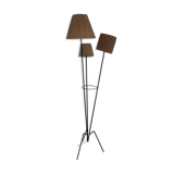 Black metal tripod floor lamp 1950