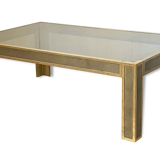 Coffee table in bronze & smoked glass 1970