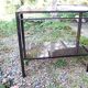 Vintage smoked glass console table from the 1970s