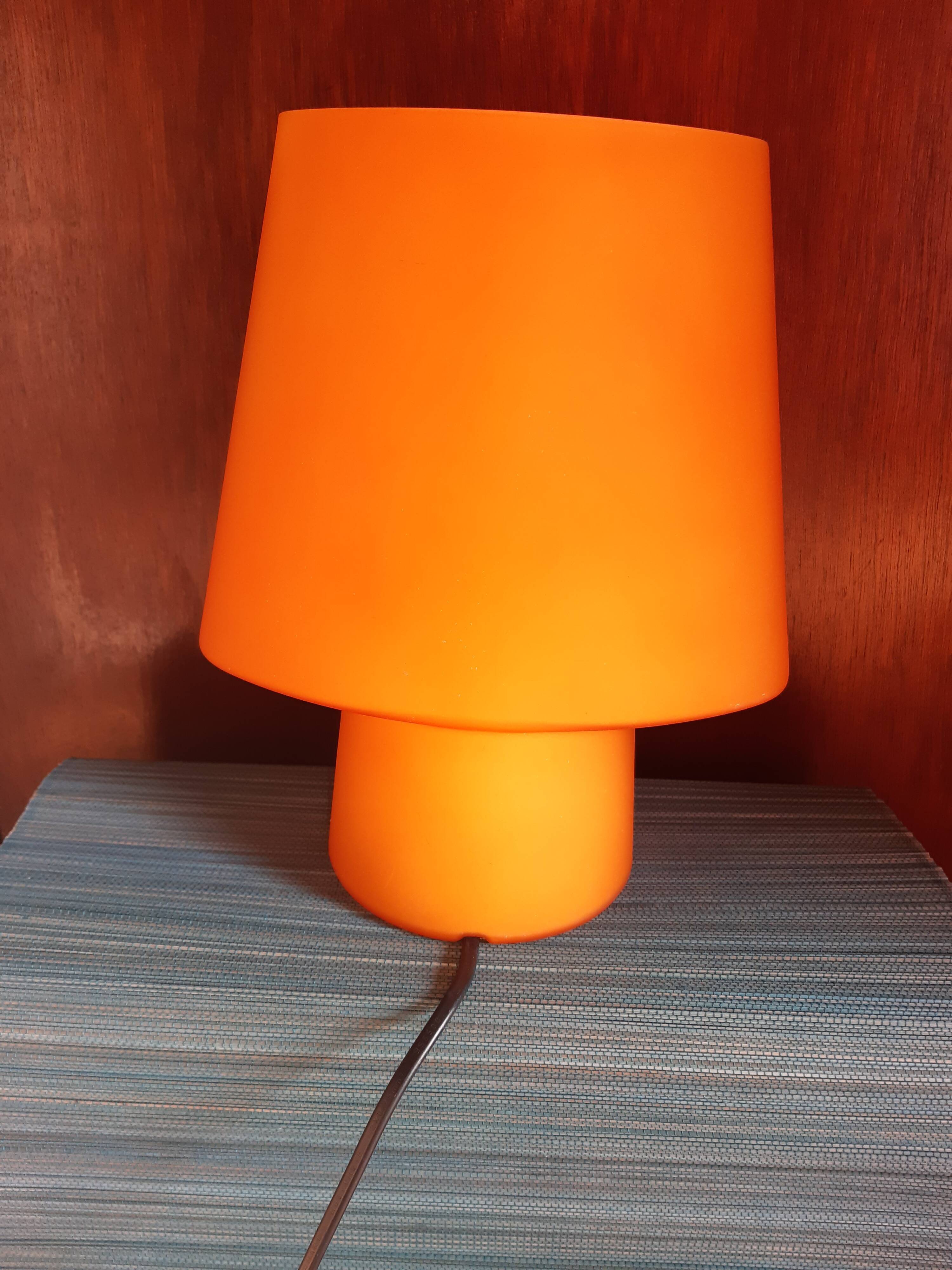 Orange glass paste lamp