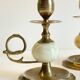 BOUGEOIRS Vintage Onyx Marble and Brass