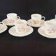 Set of six coffee cups and saucers, Limoges, Goumot Labesse