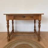Renovated oak desk table