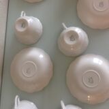 Suite of six cups in white earthenware by Royal Cauldon