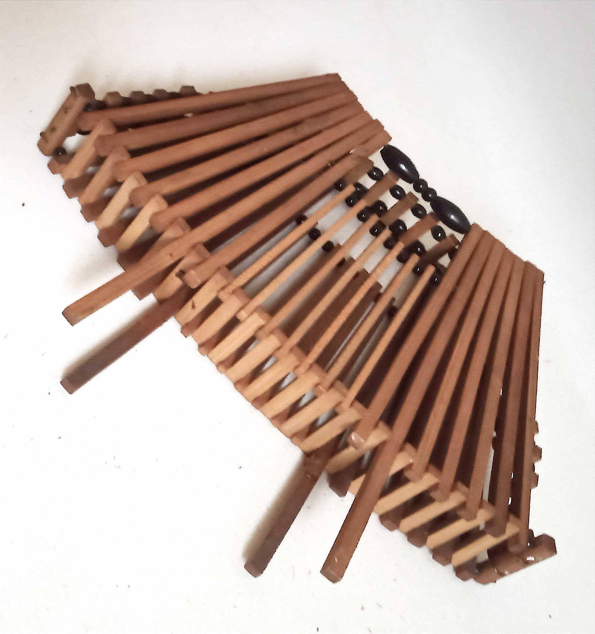 50s scandinavian foldable fruit basket