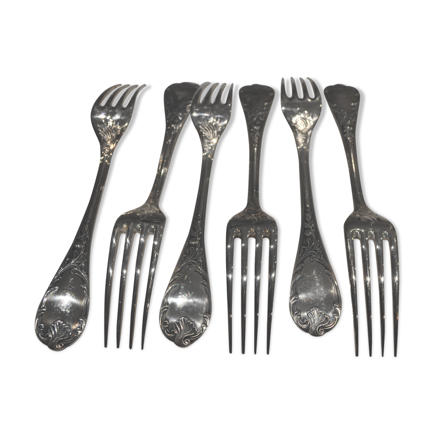 Set of 6 marly christofle forks
