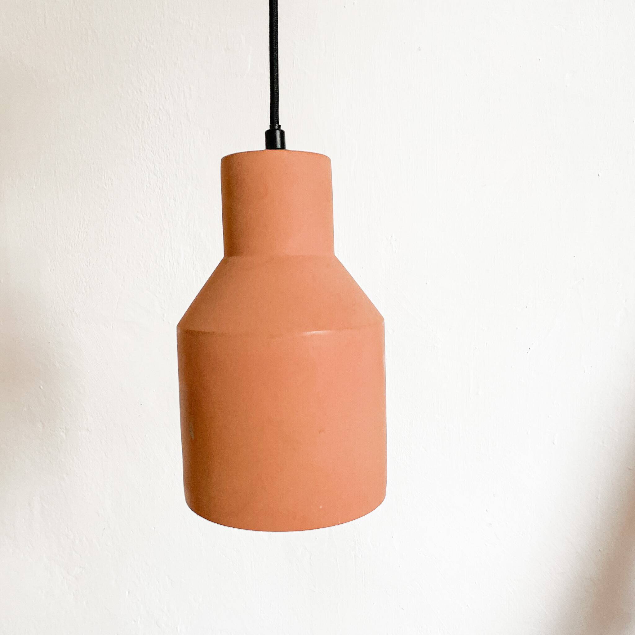 Terracotta lampshade pendant light