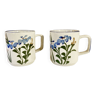 Pair of hand-painted Chinese ceramic mugs