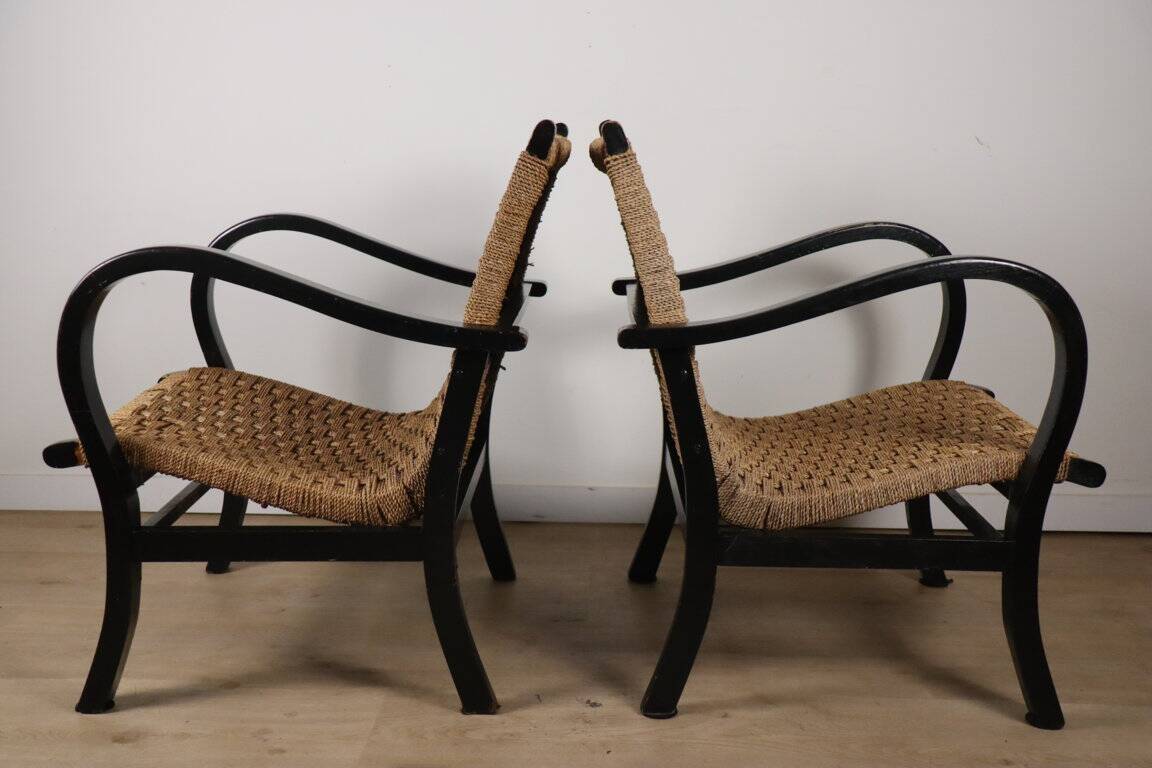 Pair of vintage armchairs by Erich Dieckmann, 1940