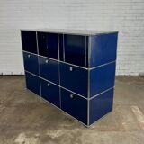 USM Haller cabinet / highboard dark blue with open modules